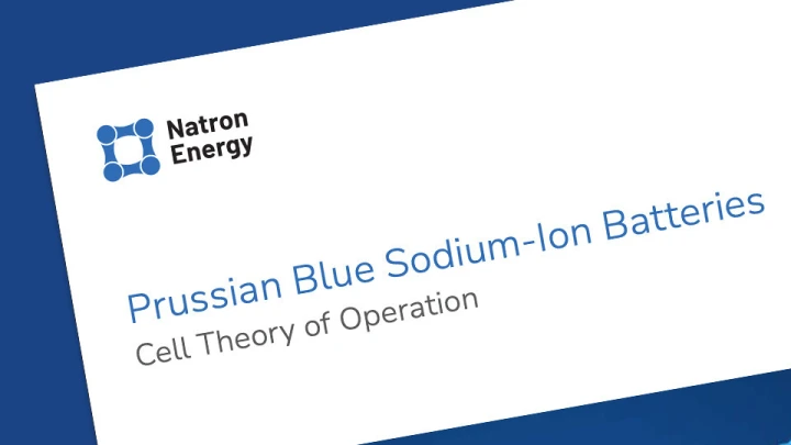 Prussian Blue sodium-ion batteries cell theory of operation